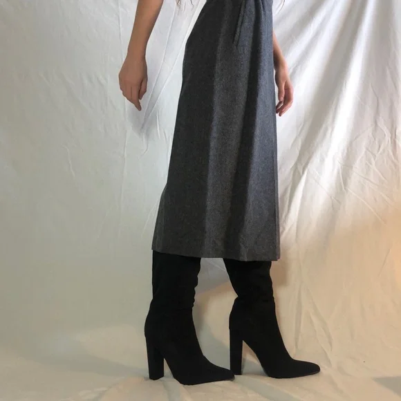 100% wool vintage high waist Skirt - Picture 5 of 10